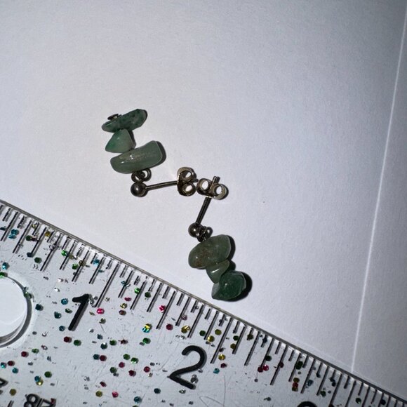 Green Aventurine Post Earrings - Picture 7 of 13